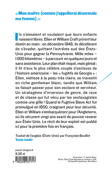 A 1000 miles de la liberté - William Craft - PAYOT