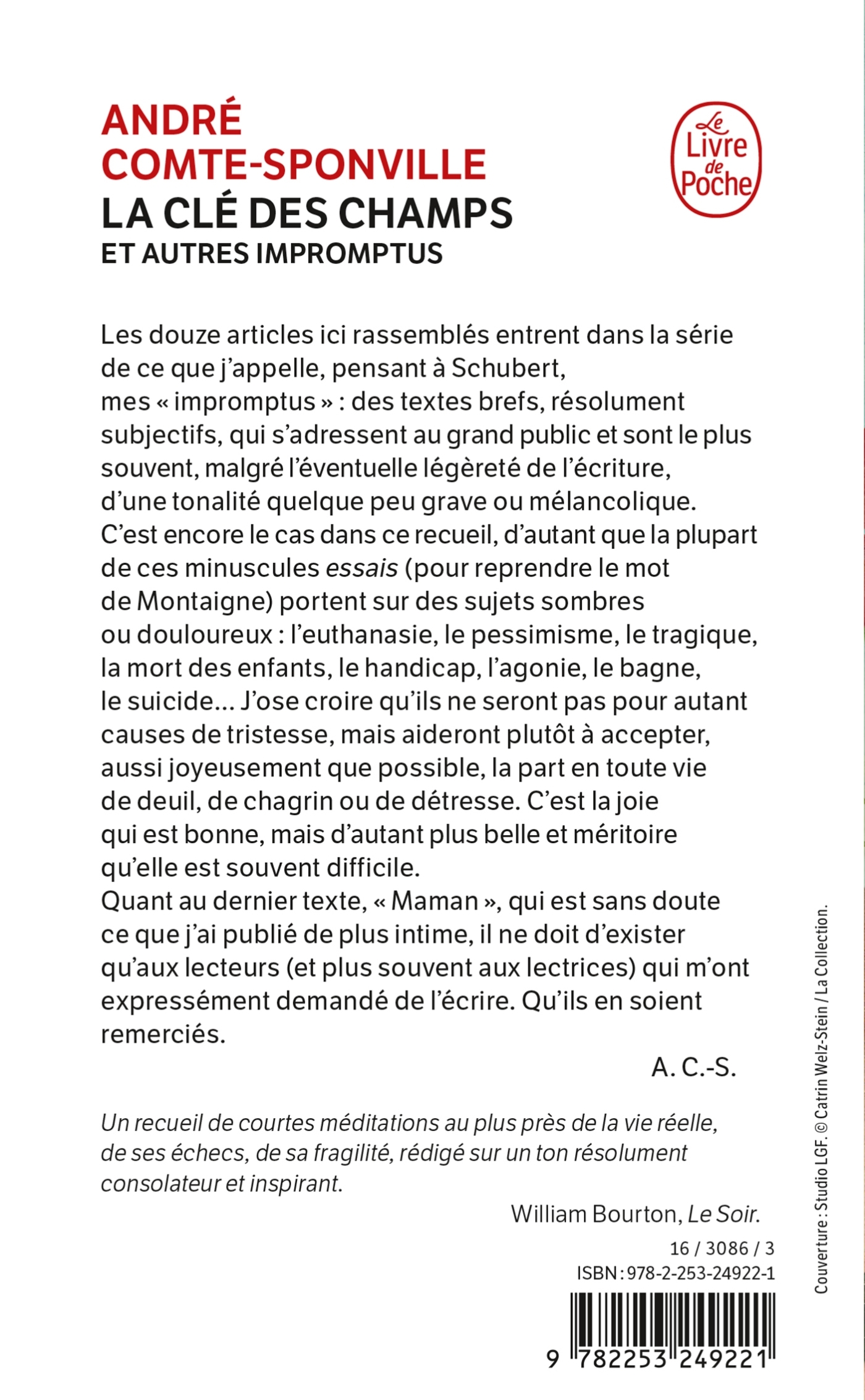La Clé des champs et autres impromptus - André Comte-Sponville - LGF
