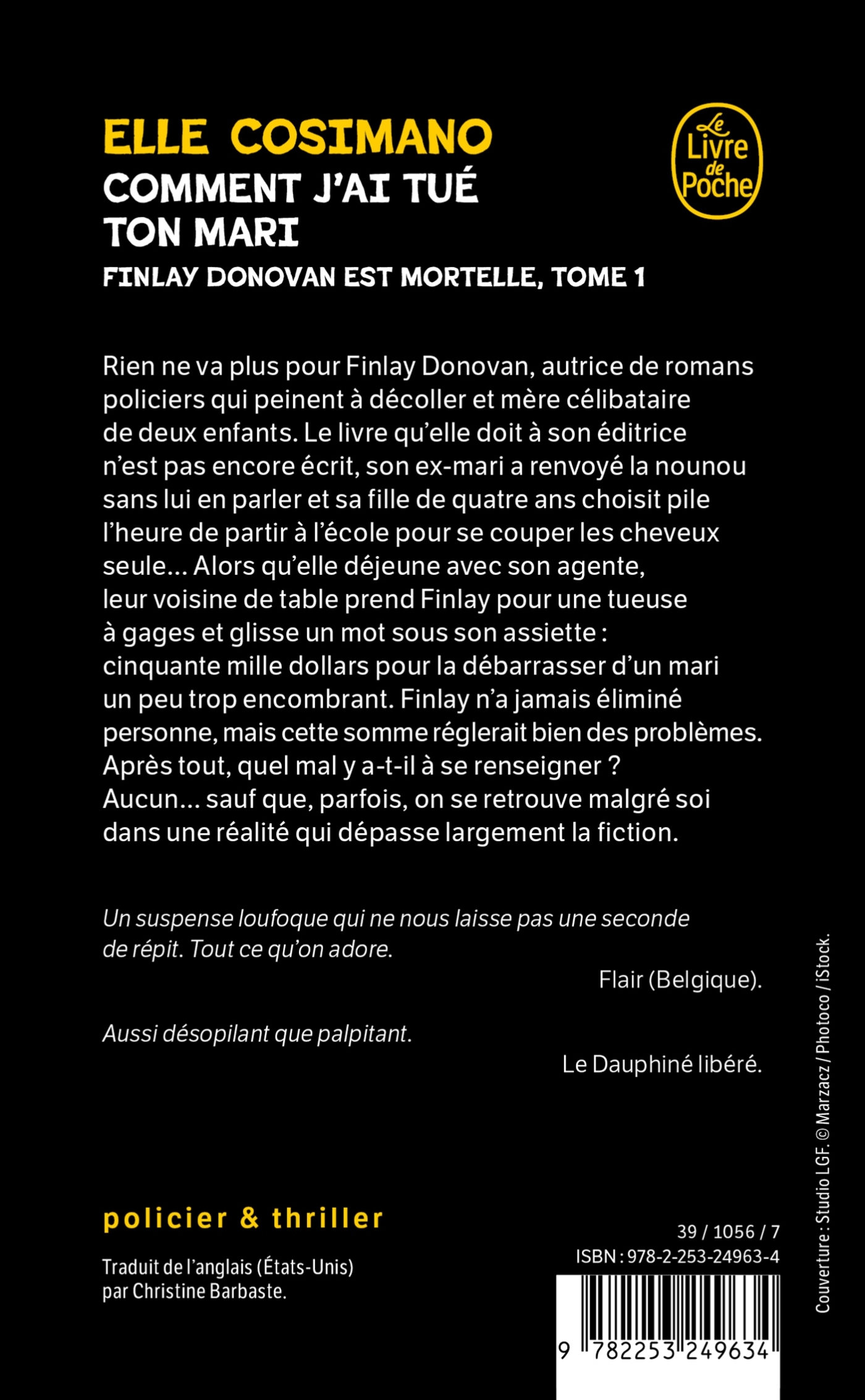 Comment j'ai tué ton mari (Finlay Donovan est mortelle, Tome 1) - Elle Cosimano - LGF