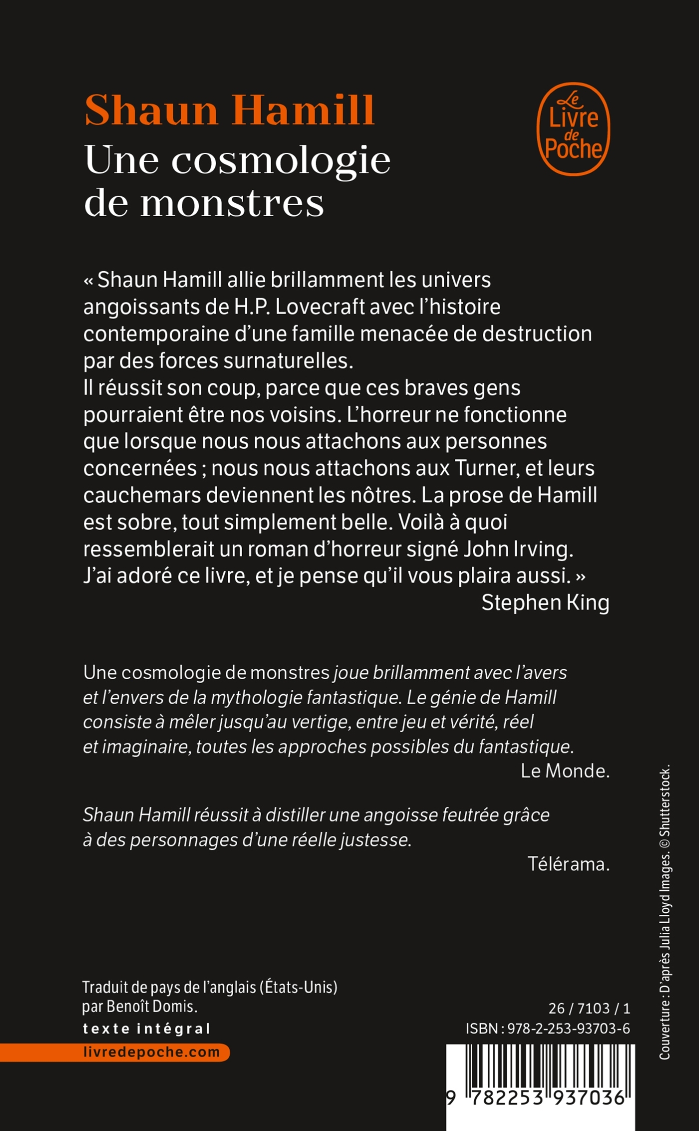 Une cosmologie de monstres - Shaun Hamill - LGF