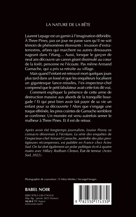 La Nature de la bête - Louise Penny - ACTES SUD