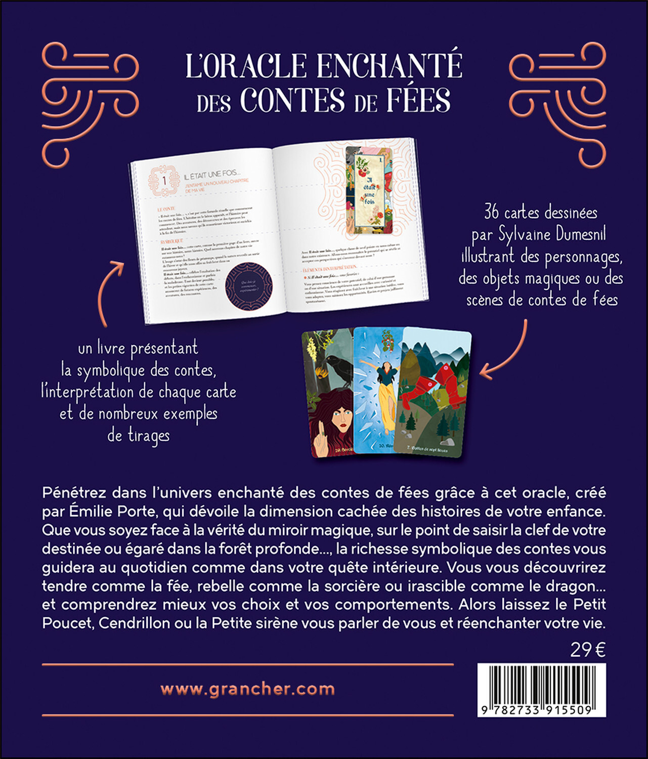 L'Oracle enchanté des contes de fées - Coffret - Le livre & le jeu de 36 cartes -  PORTE EMILIE - GRANCHER