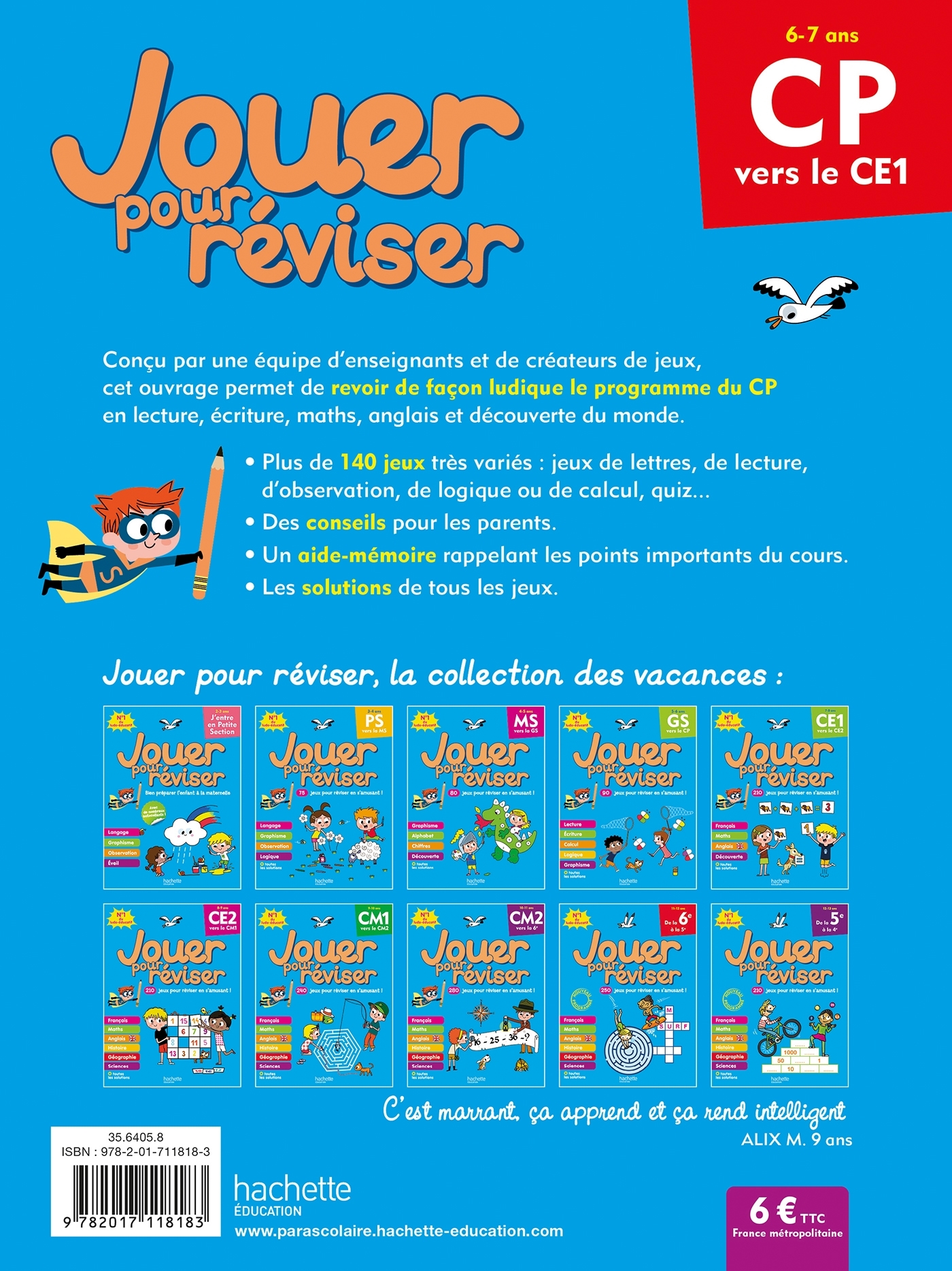 Jouer pour réviser - Du CP au CE1 - Cahier de vacances 2024 - Fabrice Mosca - HACHETTE EDUC