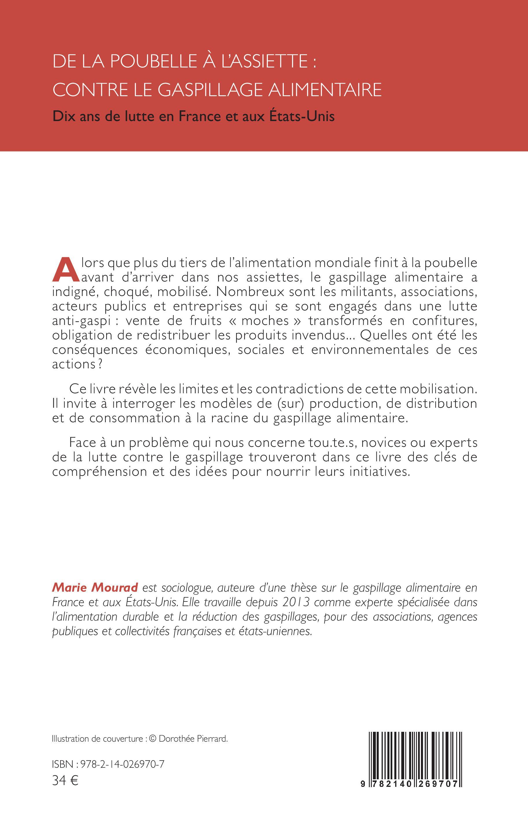 De la poubelle à l'assiette : contre le gaspillage alimentaire - Marie MOURAD - L'HARMATTAN