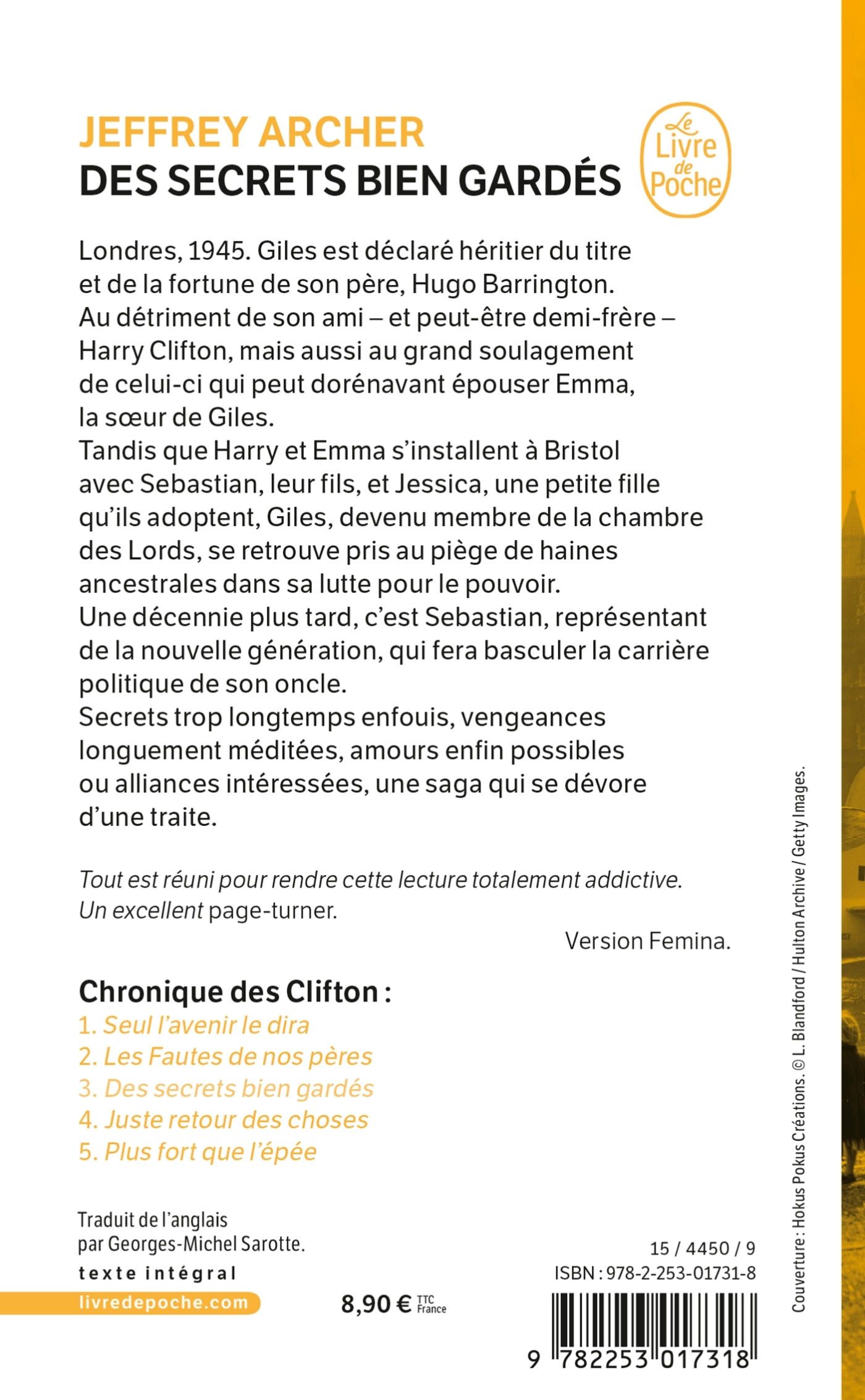 Des secrets bien gardés - Jeffrey Archer - LGF