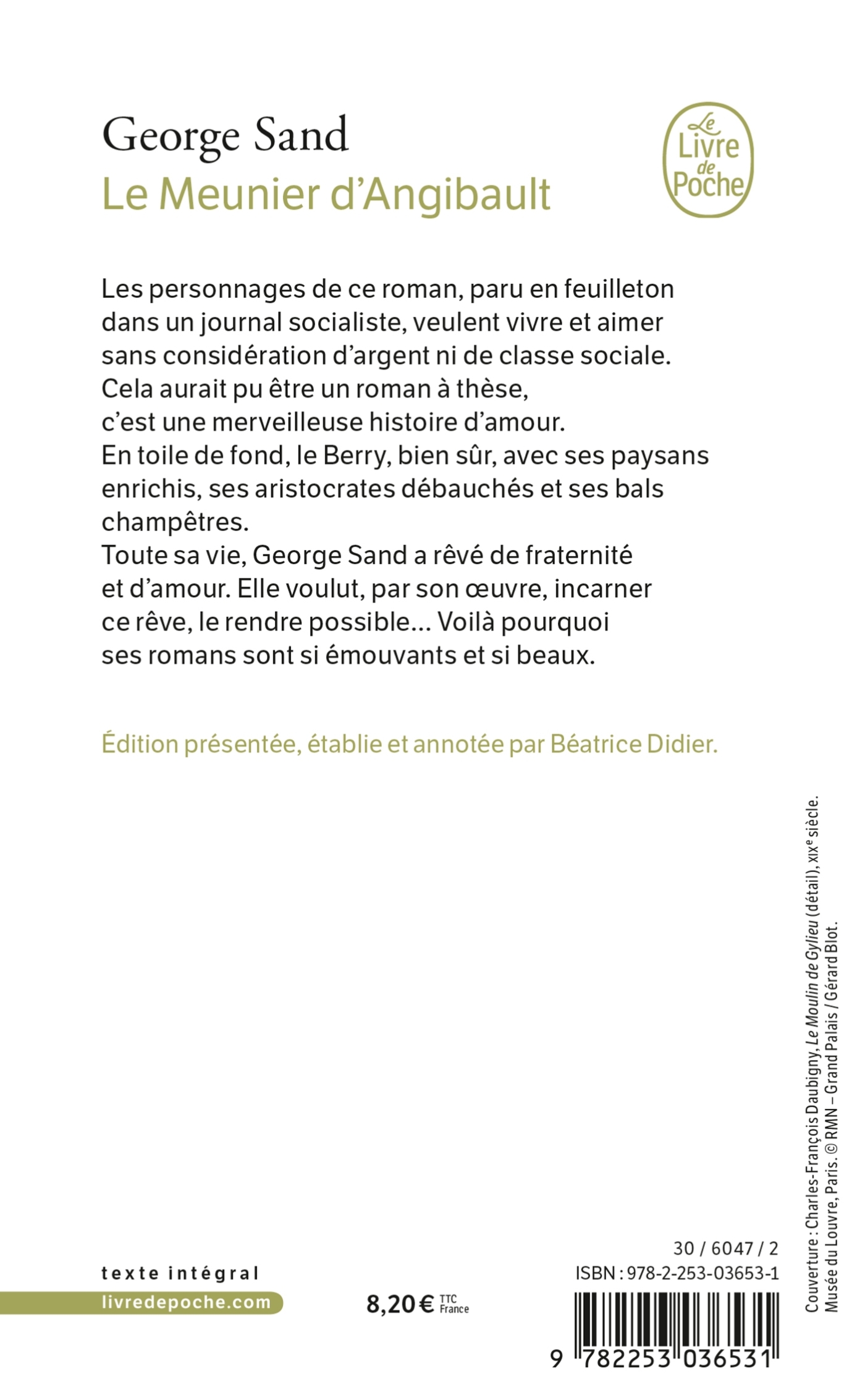 Le Meunier d'Angibault - George Sand - LGF