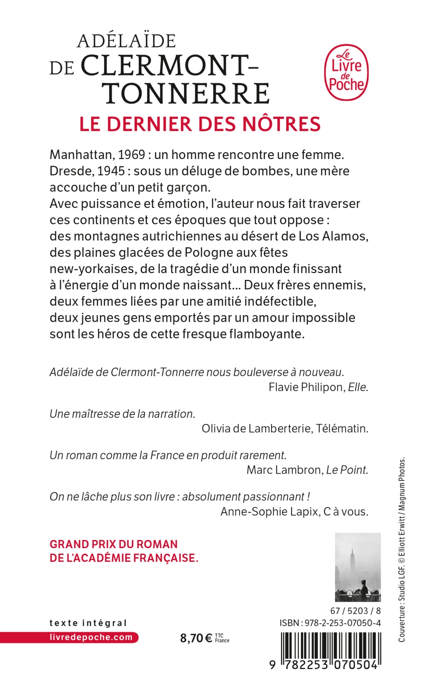 Le Dernier des nôtres - Adélaïde Clermont-Tonnerre - LGF