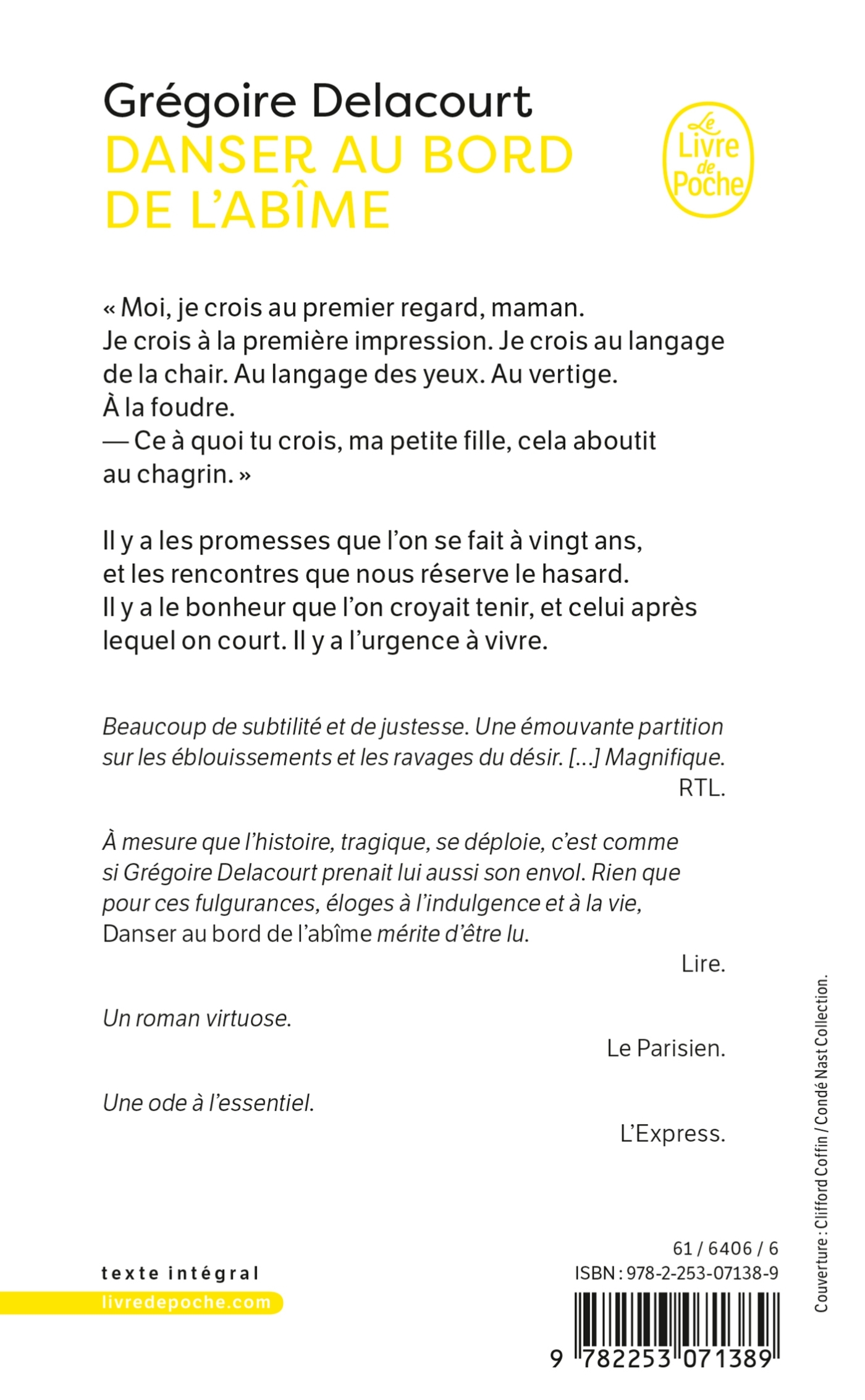 Danser au bord de l'abîme - Grégoire Delacourt - LGF