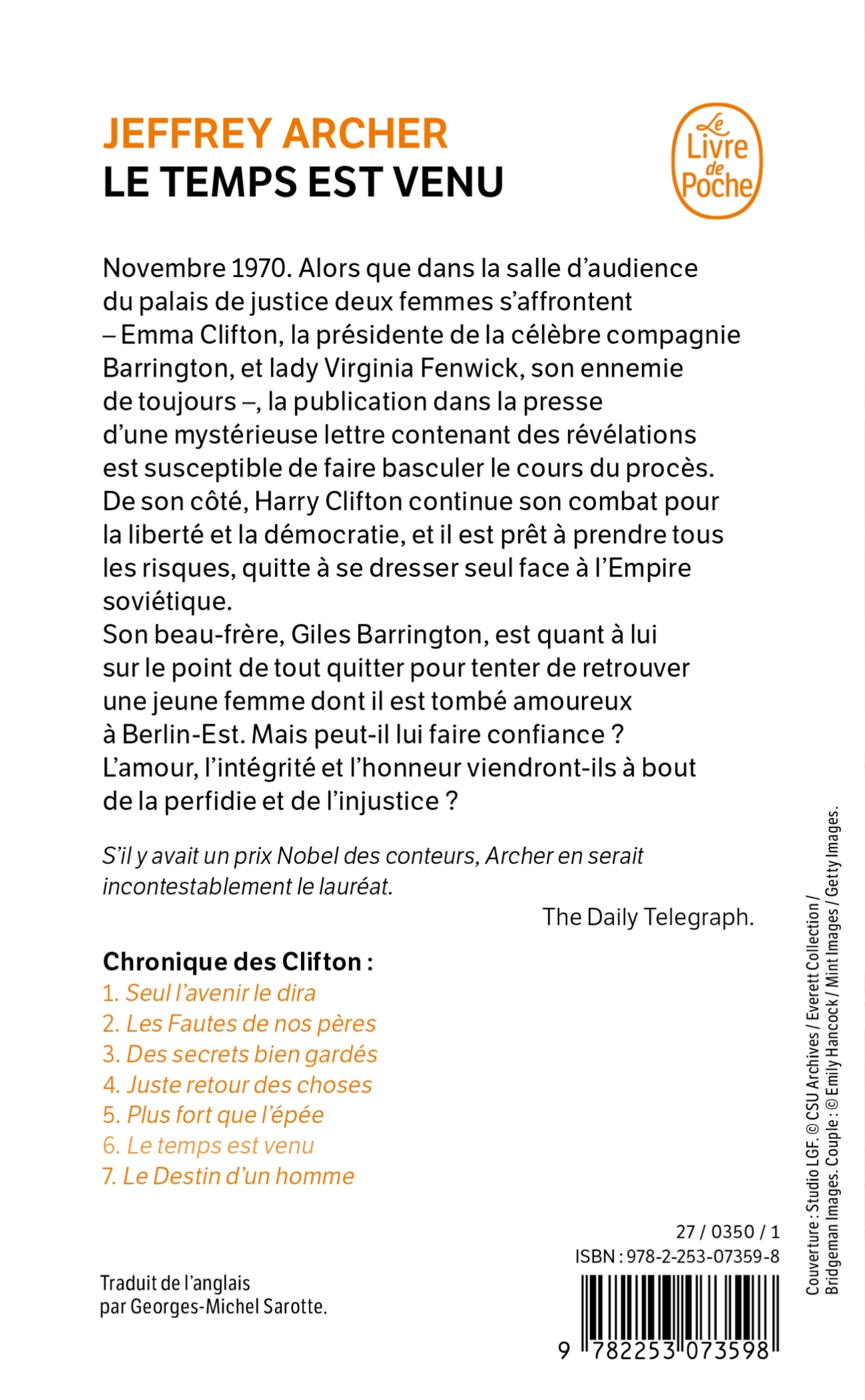 Le Temps est venu - Jeffrey Archer - LGF