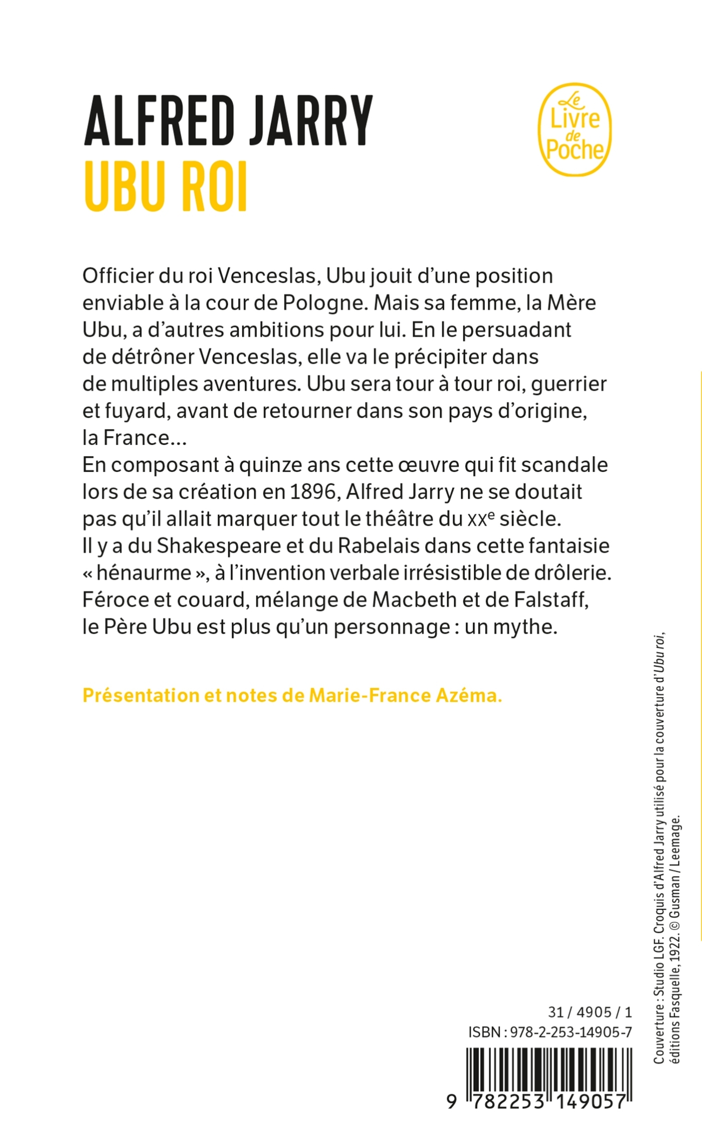 Ubu roi - Alfred Jarry - LGF