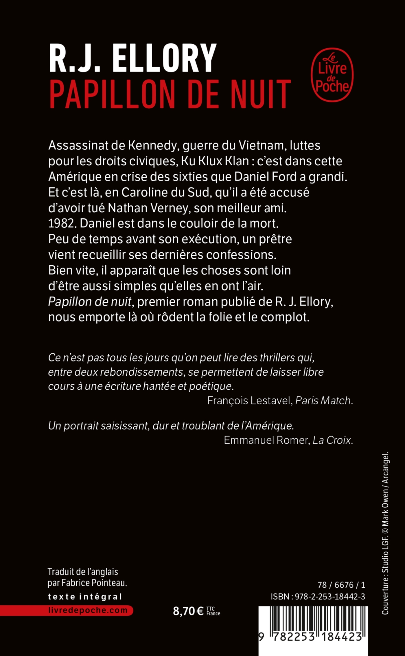Papillon de nuit - R. J. Ellory - LGF