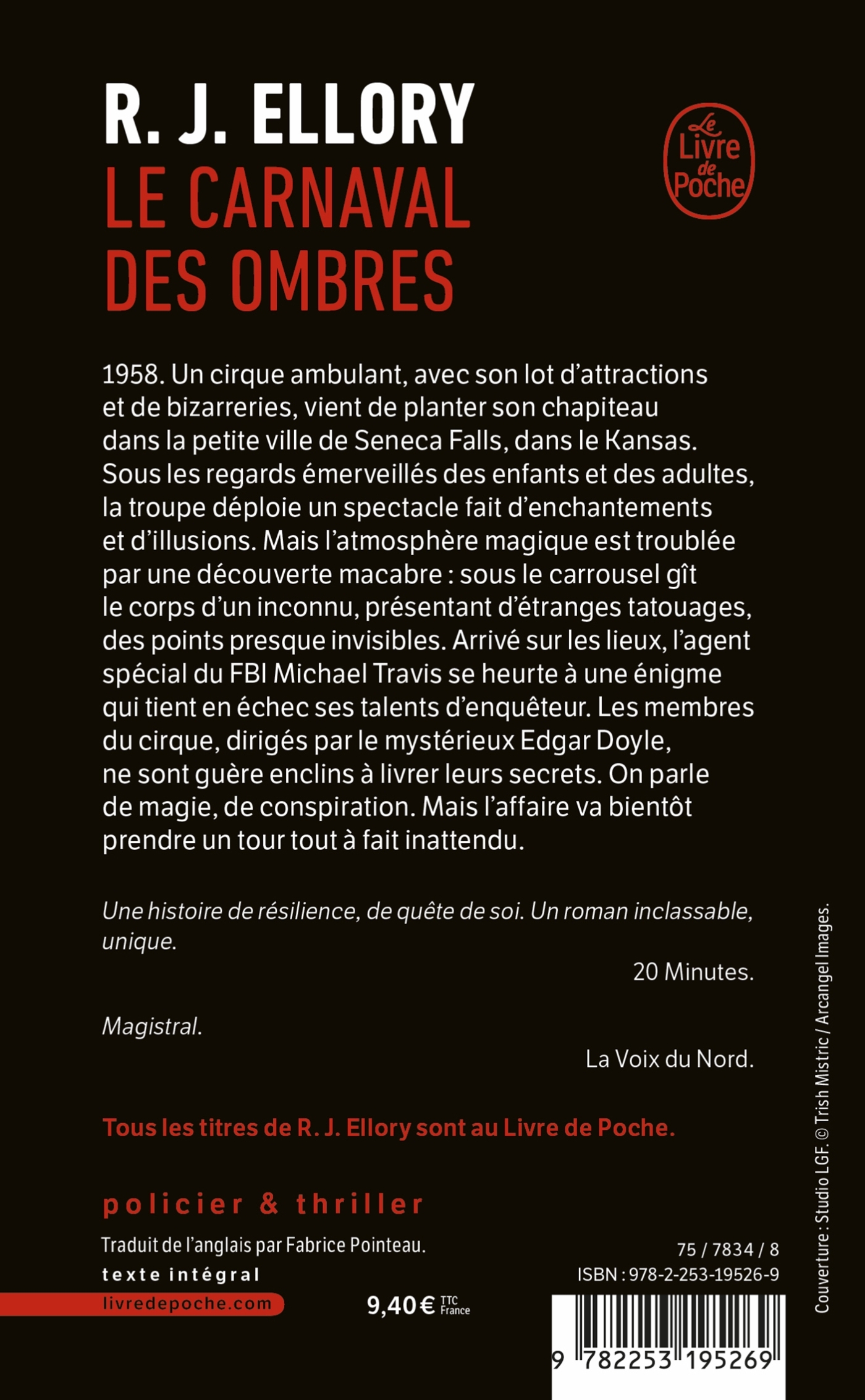 Le Carnaval des ombres - R. J. Ellory - LGF