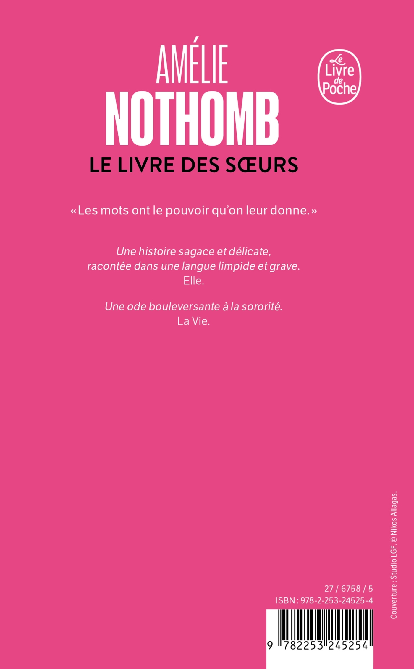 Le Livre des soeurs - Amélie Nothomb - LGF