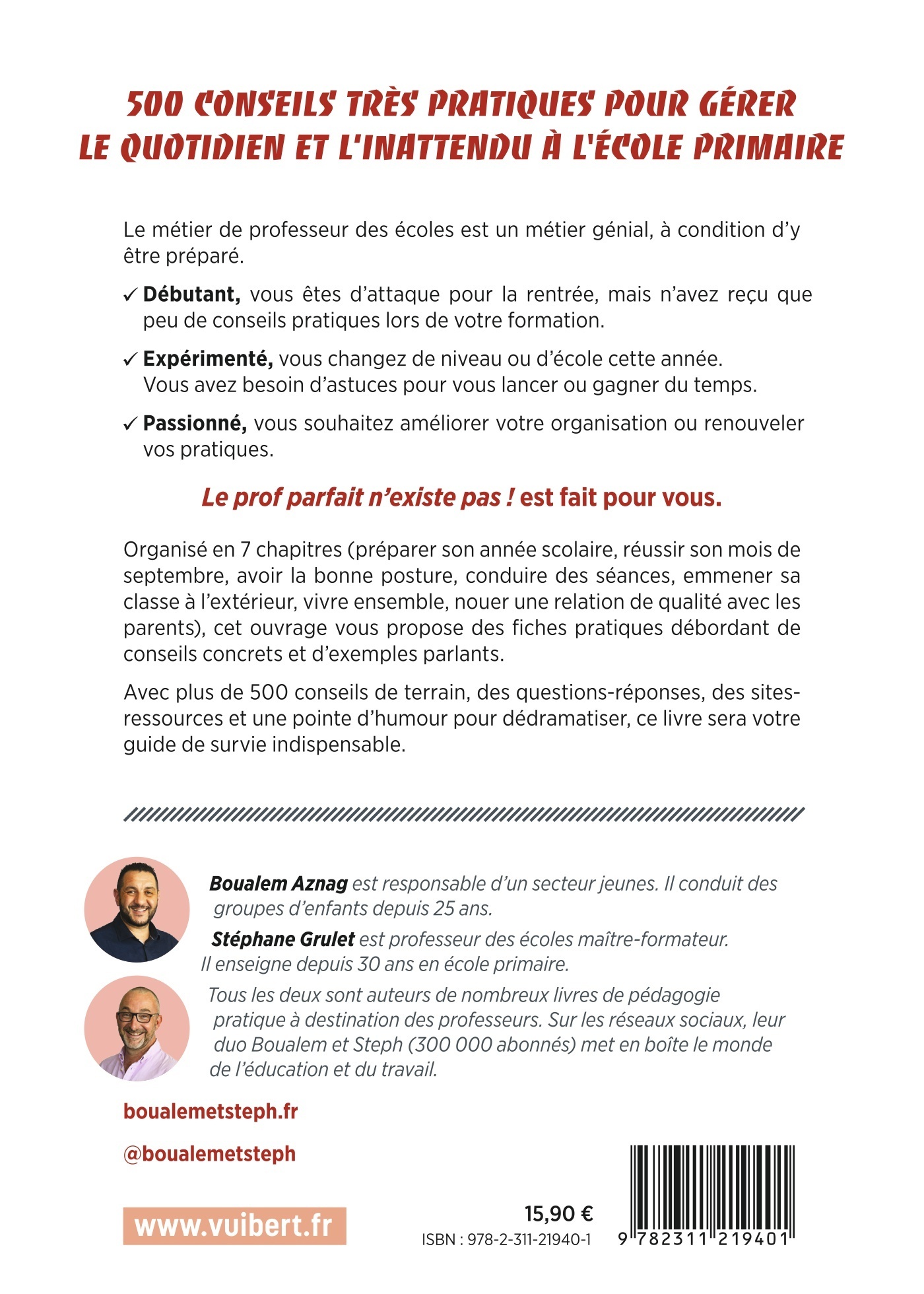 Le prof parfait n'existe pas ! - Stéphane Grulet - VUIBERT