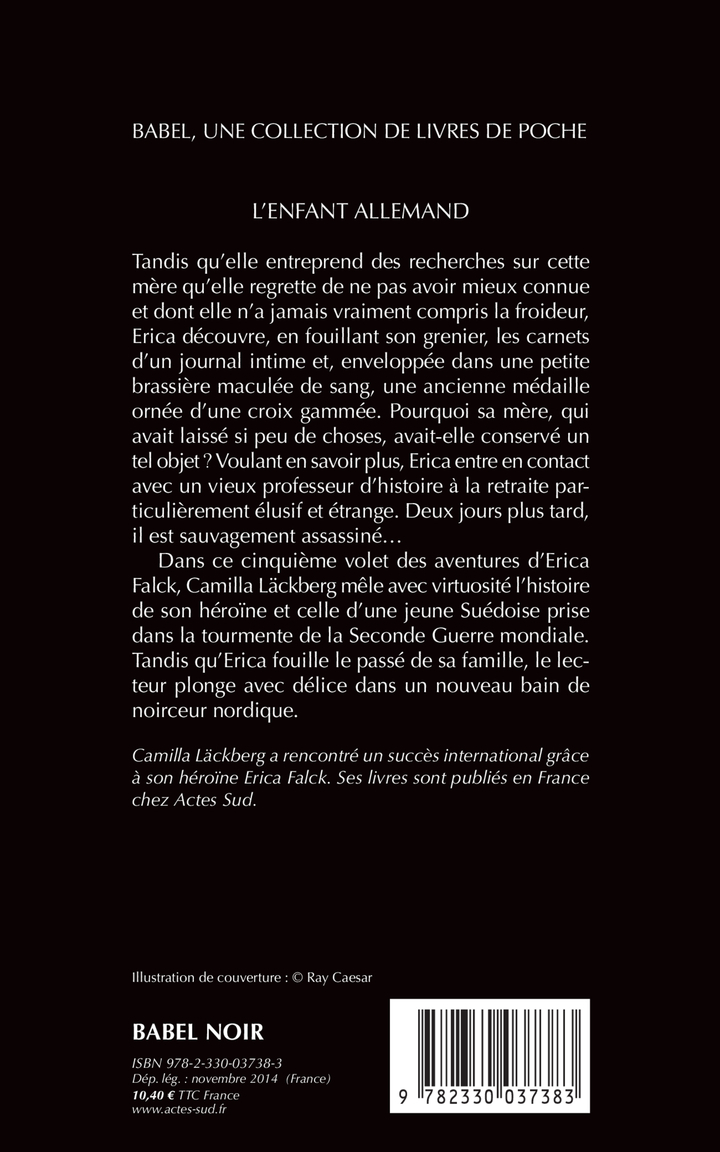 L'Enfant allemand - Camilla Läckberg - ACTES SUD