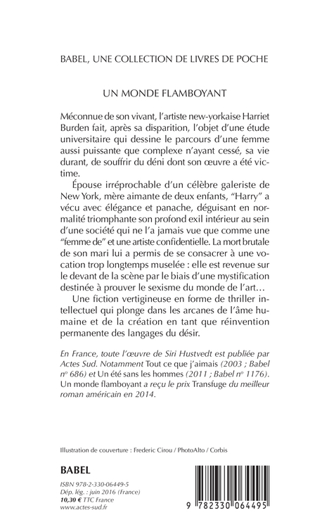 Un monde flamboyant - Siri Hustvedt - ACTES SUD