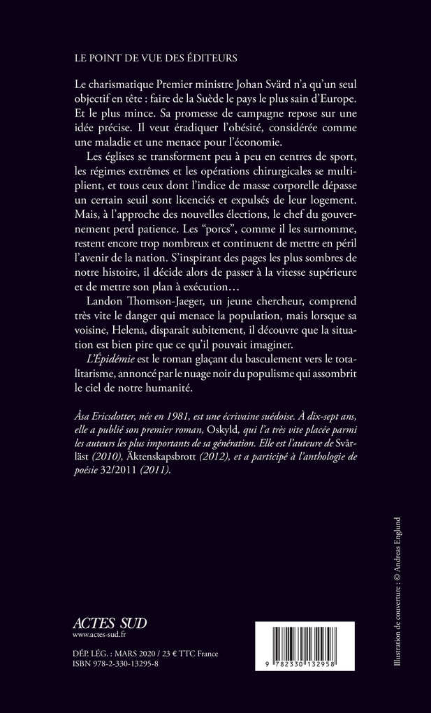 L'Epidémie - Åsa Ericsdotter - ACTES SUD