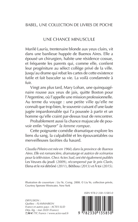 Une chance minuscule - Claudia Pineiro - ACTES SUD