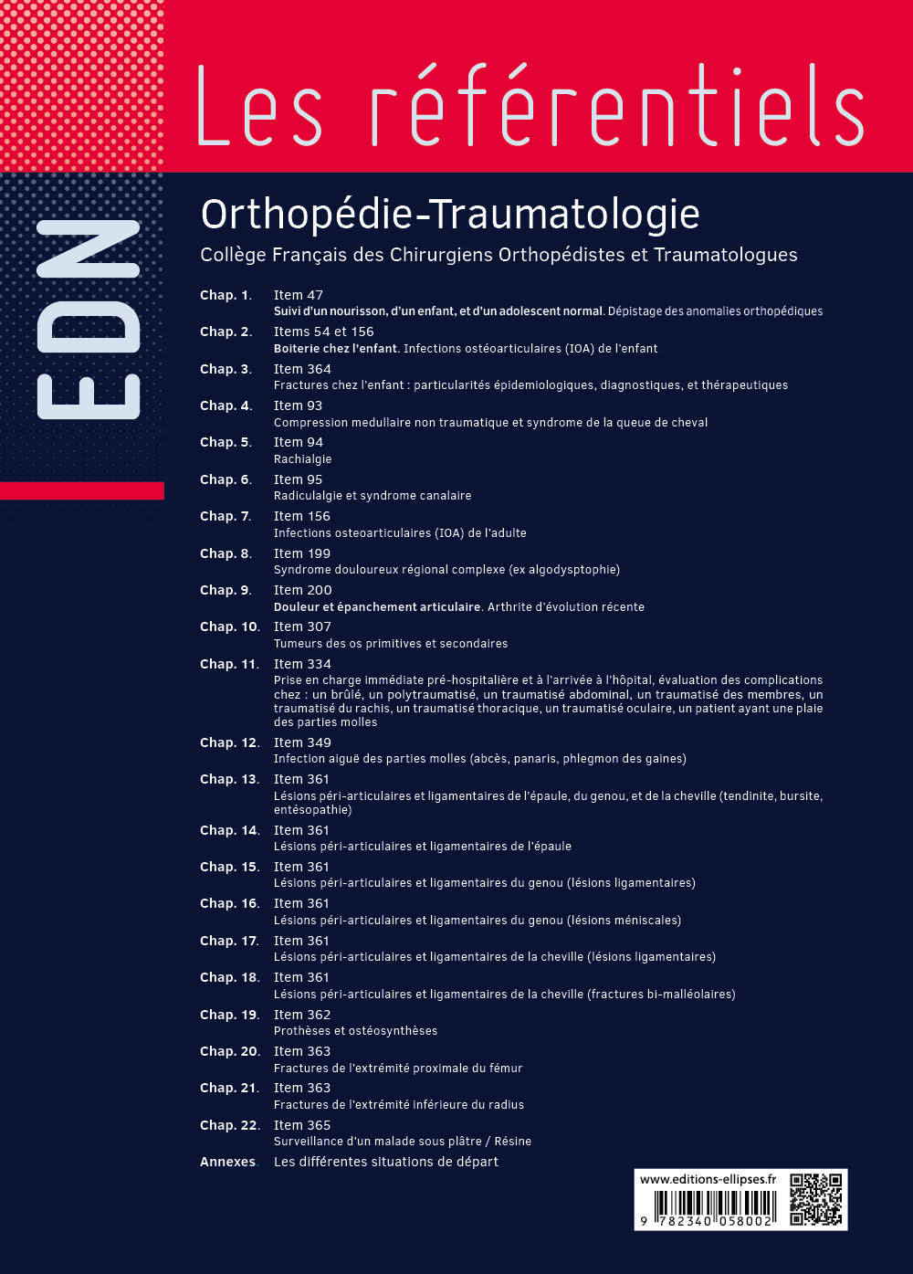 Orthopédie Traumatologie - Conforme à la réforme R2C de l’EDN -  Collège Français des Chirurgiens Orthopédistes et Traumatologues - ELLIPSES