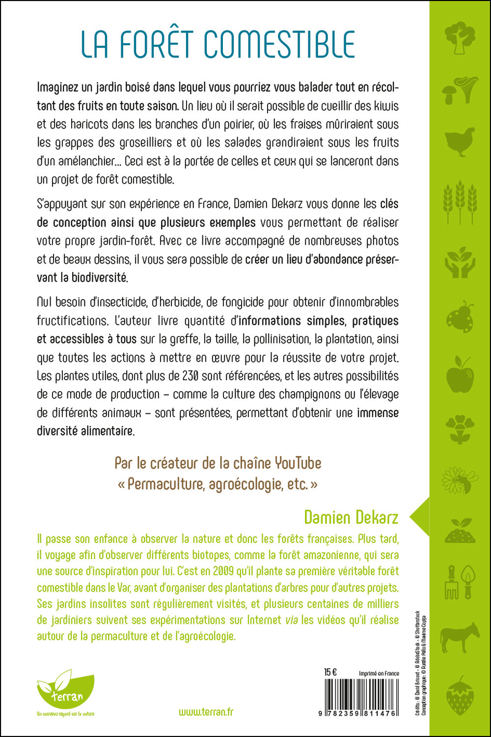 La forêt comestible - Pour des récoltes abondantes en toute saison - Damien Dekarz - DE TERRAN