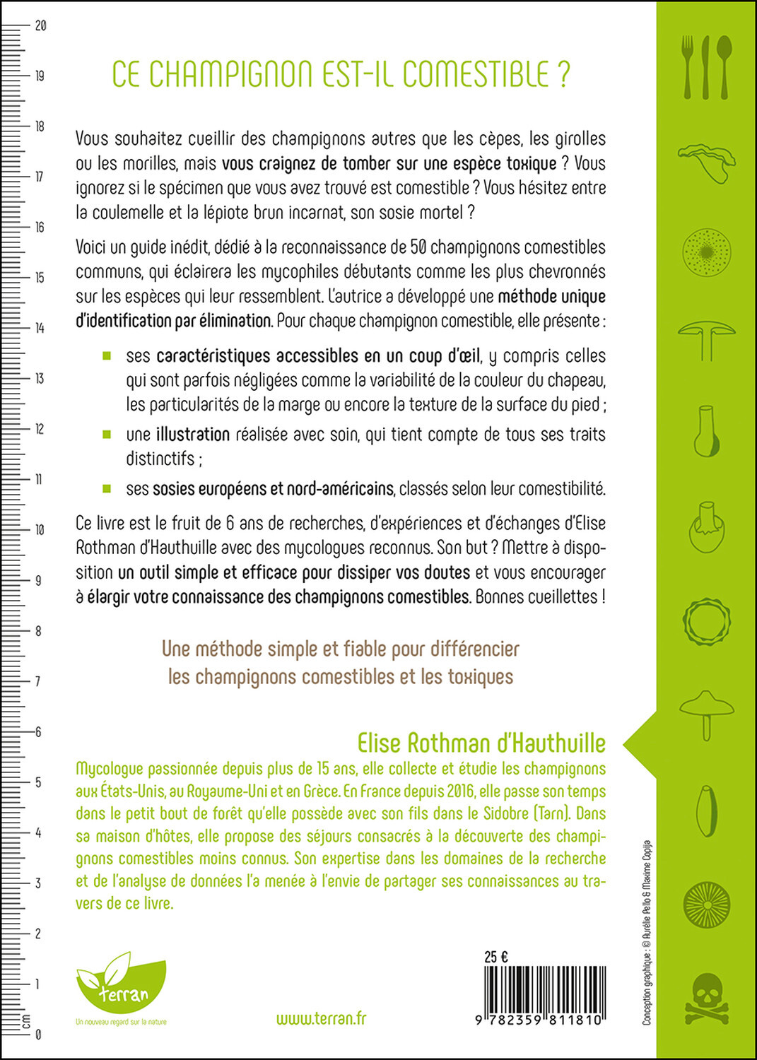 Ce champignon est-il comestible ? Le manuel de référence pour une identification rapide et sûre de 50 champignons comestibles - Elise Rothman d'Hauthuille - DE TERRAN