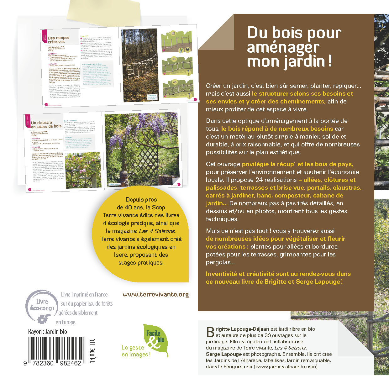 Du bois pour aménager mon jardin ! - Brigitte Lapouge-Déjean - TERRE VIVANTE
