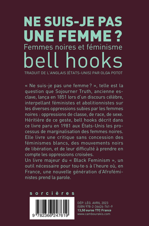Ne suis-je pas une femme ? (poche) - Bell Hooks - CAMBOURAKIS