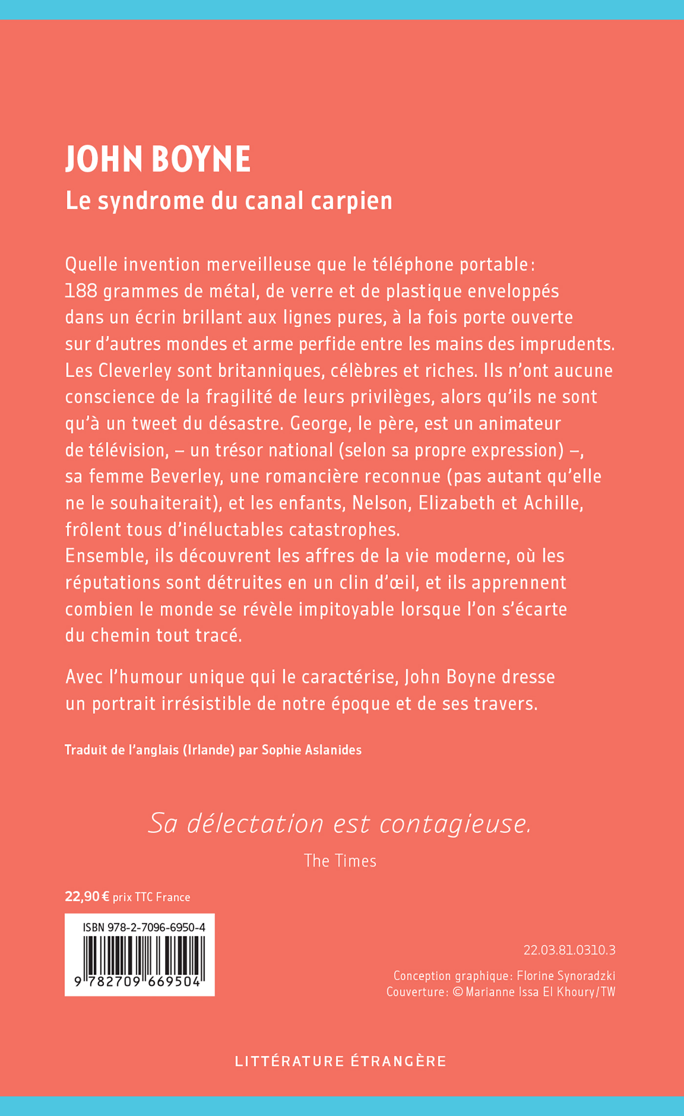 Le syndrome du canal carpien - John Boyne - LATTES