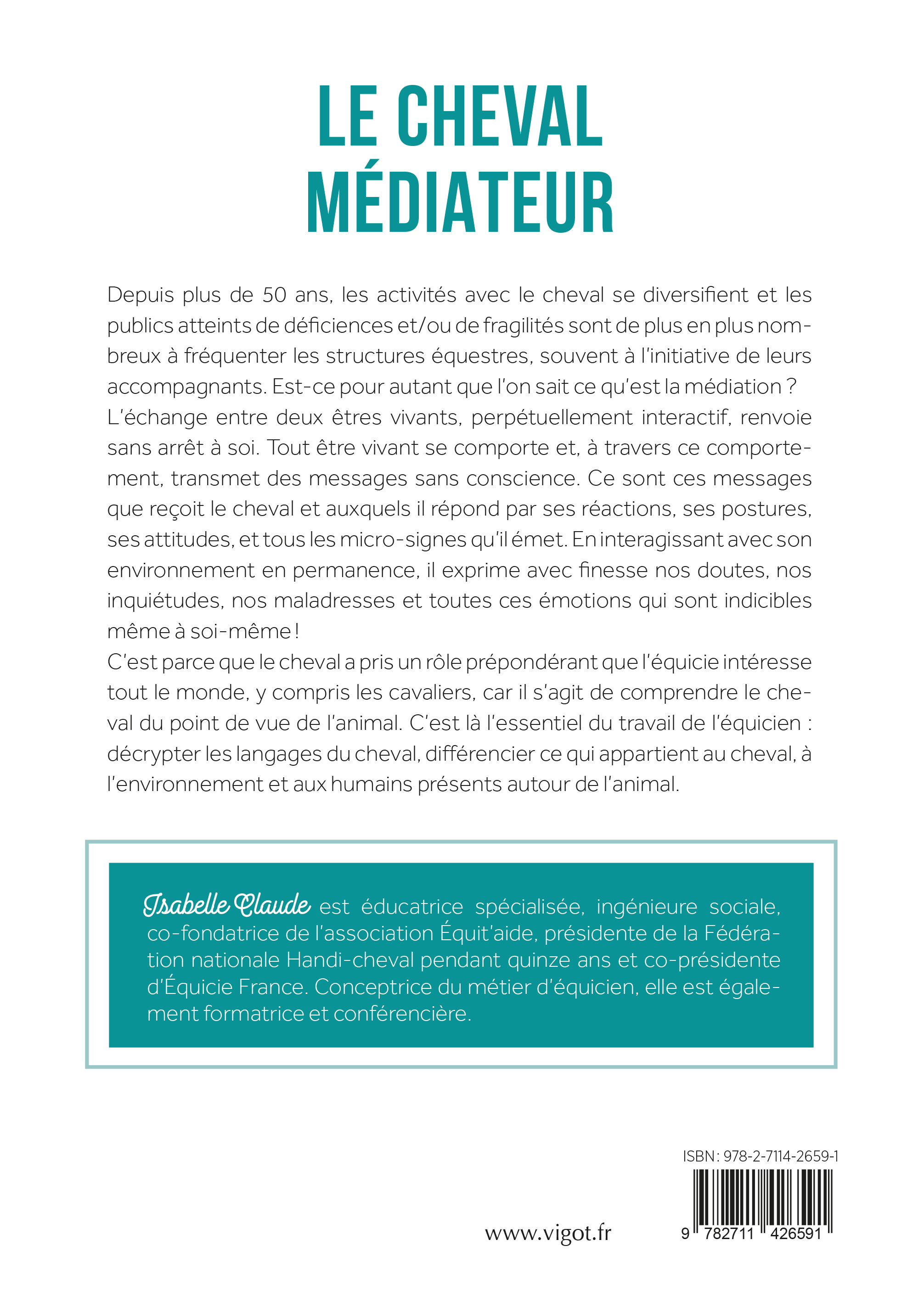 Le cheval médiateur - Isabelle Claude - VIGOT