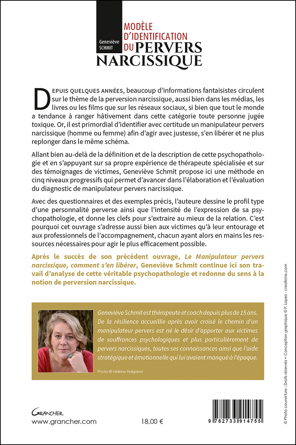 Modèle d'identification du pervers narcissique - Comment le reconnaître - Geneviève Schmit - GRANCHER