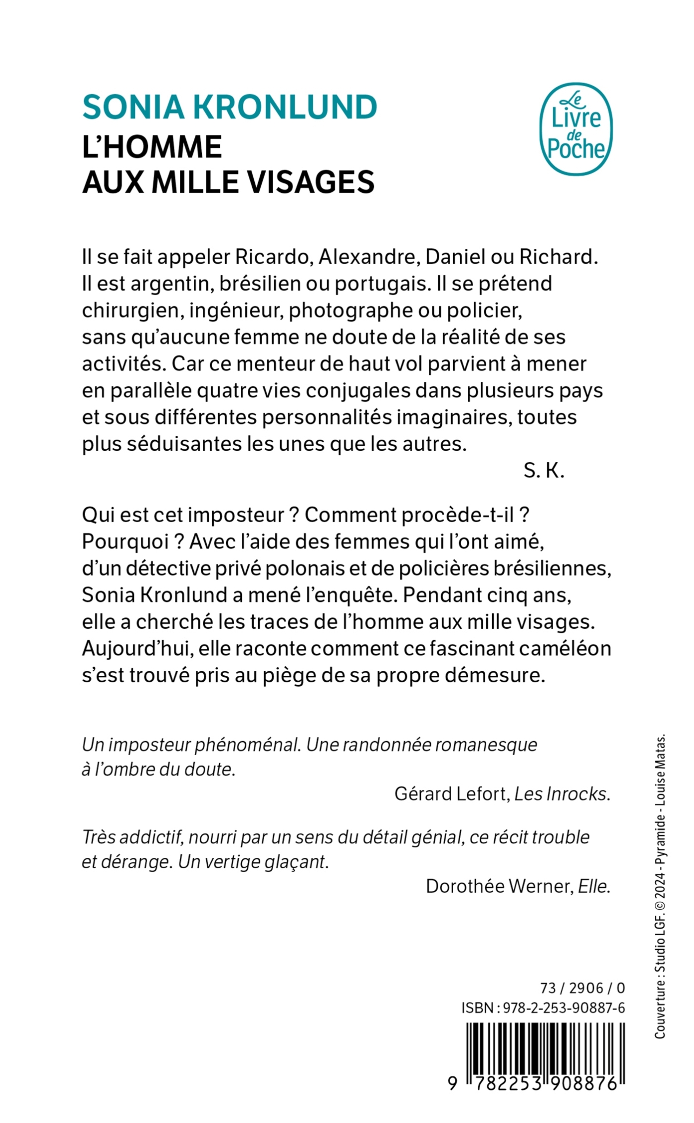 L'Homme aux mille visages - Sonia Kronlund - LGF