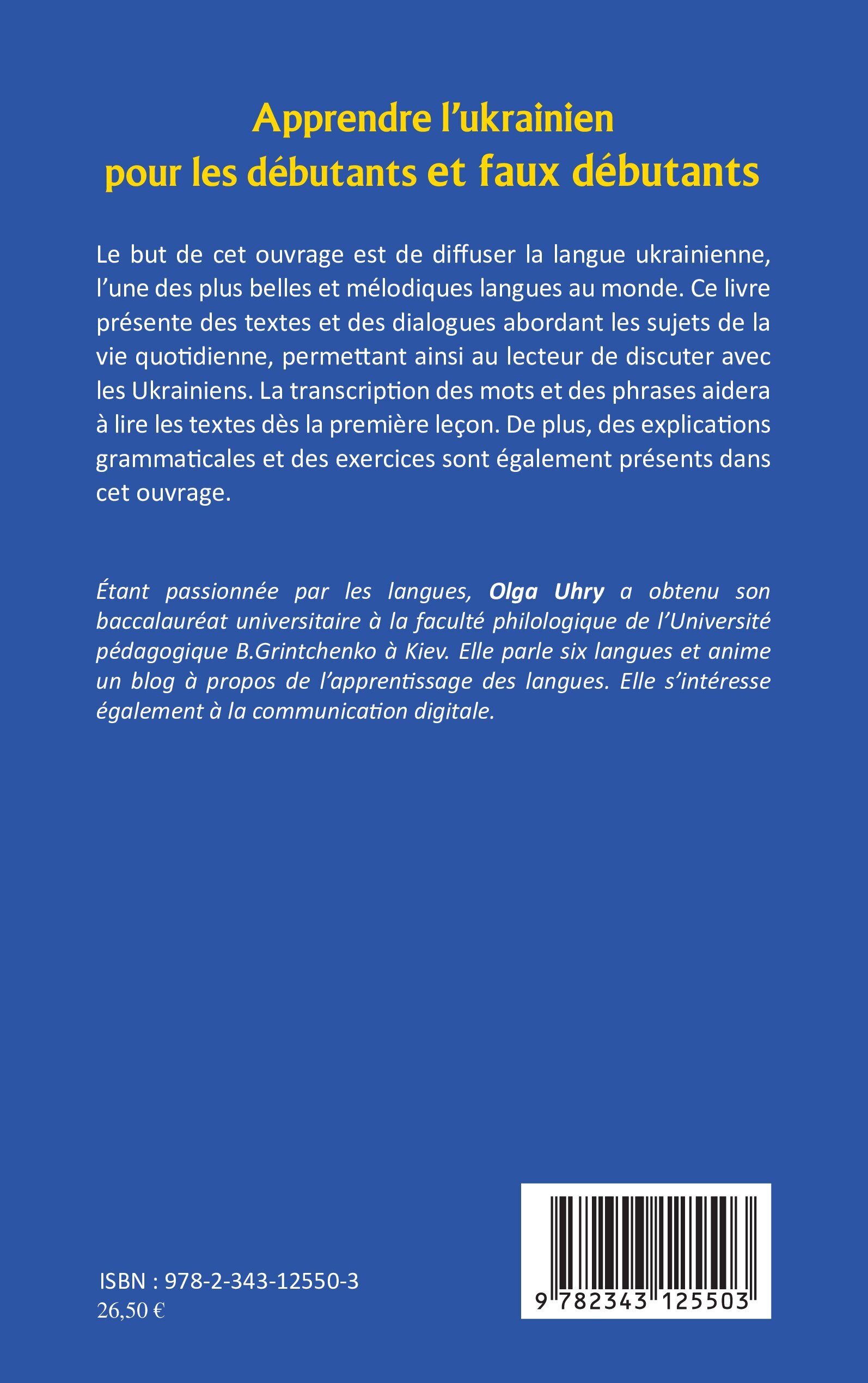 Apprendre l'ukrainien - Olga Uhry - L'HARMATTAN