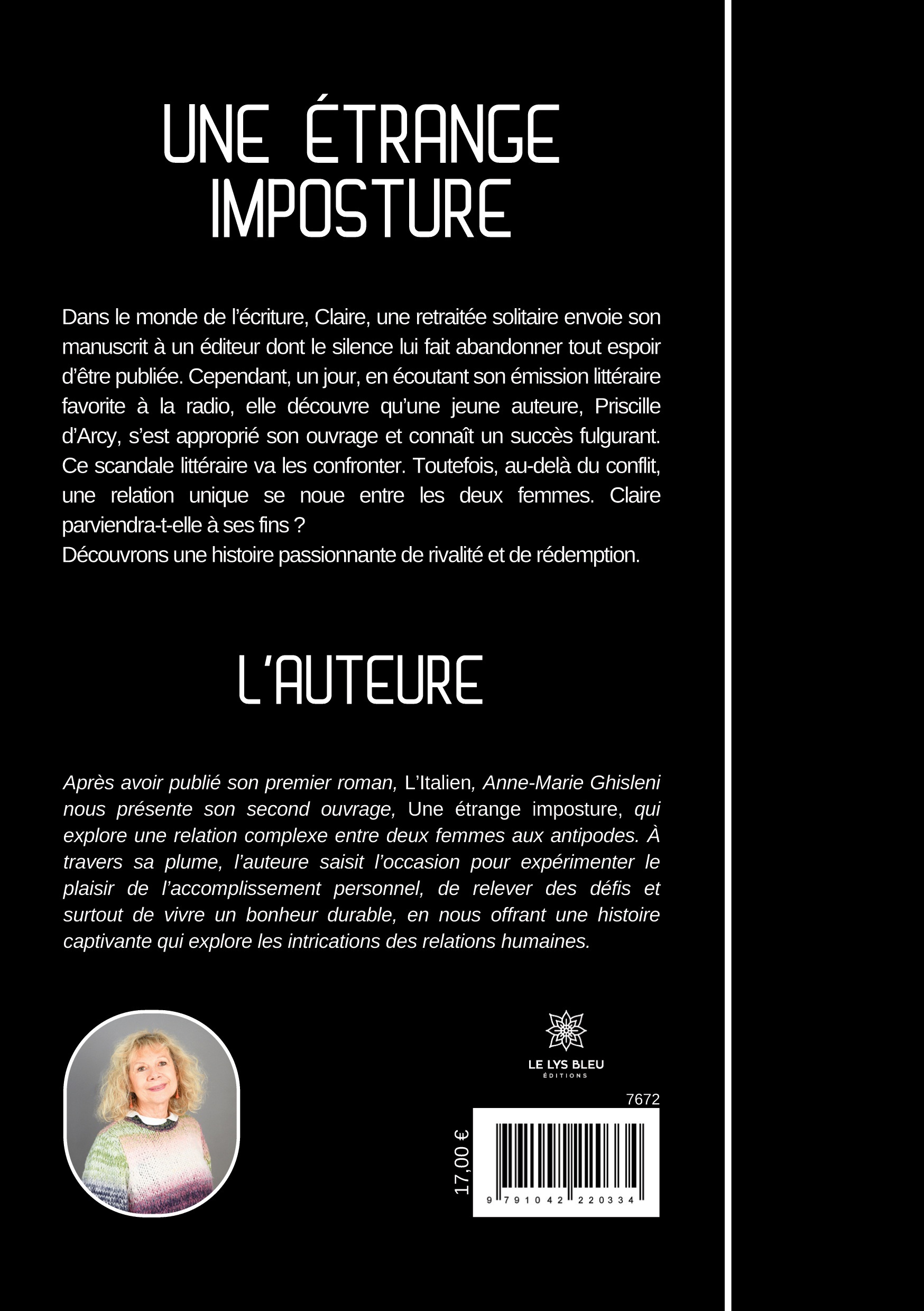 Une étrange imposture -  ANNE-MARIE GHISLENI, ANNE-MARIE GHISLENI, ANNE-MARIE GHISLENI - LE LYS BLEU